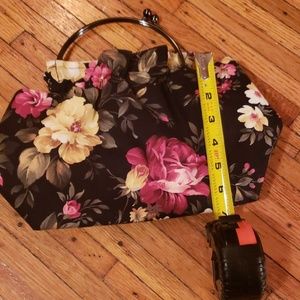 Black with Flowers Mini Bag